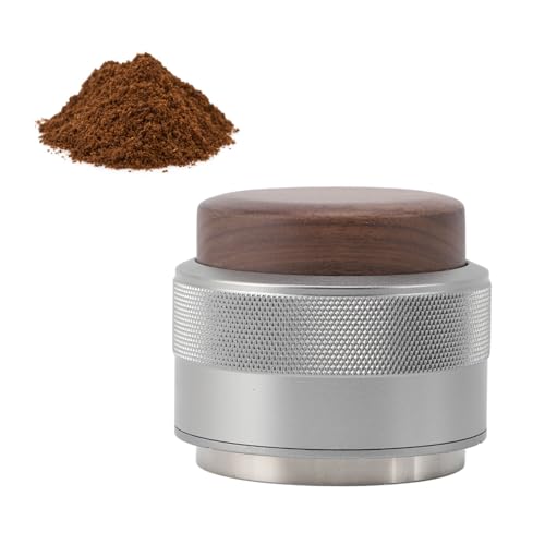 Omabeta Kaffeeverteiler Manipulationen, Konstanter Druck Edelstahlkaffee -Leveler für Gleichmäßige Grundstücke Verbesserten Geschmack (58 mm (Silber)) von Omabeta