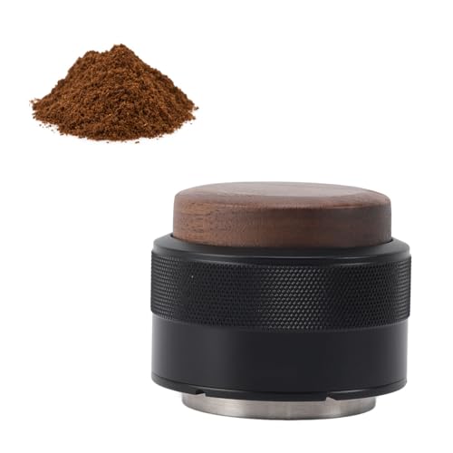 Omabeta Kaffeeverteiler Manipulationen, Konstanter Druck Edelstahlkaffee -Leveler für Gleichmäßige Grundstücke Verbesserten Geschmack (58 mm (schwarz)) von Omabeta