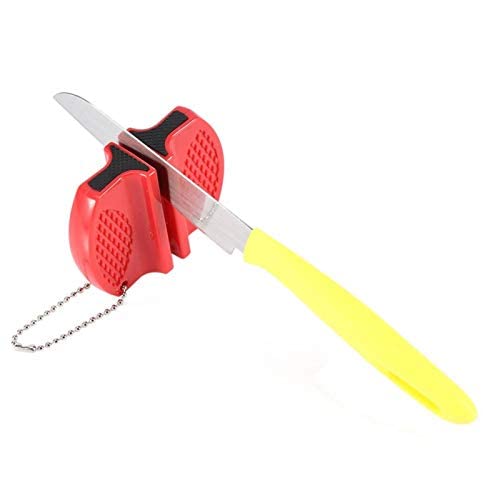 Schärfer Langlebiger Mini-Messerschärfer Schärfstein Mini-Schärfer für Zuhause für die Küche für den Haushalt(red) von Omabeta
