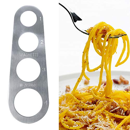 Spaghetti Messen Spaghetti Portionierer Spaghettimaß aus Spaghetti Portionierer 1Pc Edelstahl Spaghetti Lineal Messgerät Messwerkzeug 4 Portion Kochen Nudeln Lineal Kochen Küche Utensilien Gadgets von Omabeta