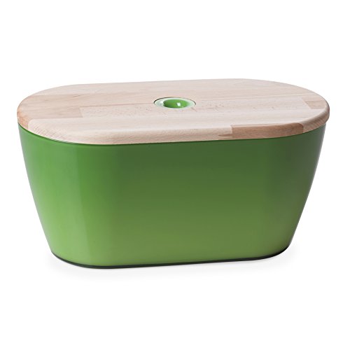 Omada Design Brotkasten oder Brothalter aus Acryl, Made in Italy, Brotkorb, 34x19x17 cm und Fassungsvermögen von 6 L mit Deckel aus Holz als Schneidbrett, Linea Woody, Grüne Farbe Omada Design Brotkasten oder Brothalter aus Acryl, Made in Italy, Brotkorb, 34x19x17 cm und Fassungsvermögen von 6 L mit Deckel aus Holz als Schneidbrett, Linea Woody, Grüne Farbe von Omada