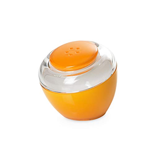 Omada Design Salzstreuer oder Pfefferstreuer aus Durchsichtigen und Farbigen Kunststoff, Deckel mit Druckverschluss. Fassungsvermögen von 7,5 Cl, Made in Italy, Linea Movida, Gelb Farbe von omada