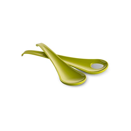 Omada Design Satz Salatbesteck, Länge: 27,5 cm, Linea Sanaliving aus integrierten antimikrobiellen Mitteln, um Bakterien und Pilze. Ideal für Salat, Pasta. Apfelgrün Farbe von omada