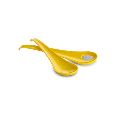 Omada Design Satz Salatbesteck, Länge: 27,5 cm, Linea Sanaliving aus integrierten antimikrobiellen Mitteln, um Bakterien und Pilze. Ideal für Salat, Pasta. Gelb Farbe Omada Design Satz Salatbesteck, Länge: 27,5 cm, Linea Sanaliving aus integrierten antimikrobiellen Mitteln, um Bakterien und Pilze. Ideal für Salat, Pasta. Gelb Farbe von omada