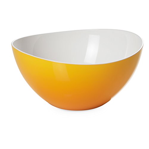 Omada Design Salatschüssel für Pasta und Salat, Schale aus zweifarbigem beständigem Kunststoff, Made in Italy, Trendy Linie, 20cm Durchmesser, 1,5lt Kapazität, geeignet für den Geschirrspüler, Gelbe von omada