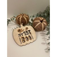 Halloween, My 1st Boo Kürbisdekoration, Halloween-Geschenk, Zum Aufhängen, 1.halloween von OmadeandPersonal