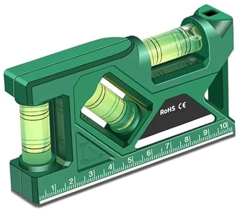 3-in-1 Wasserwaage zum Aufhängen von Bildern, 3 Blasen-Ebenen, Winkel 45°/90°/180° Grad, magnetische Basis, ideal für die Installation von Regalen, Vorhängen, Heimwerken 3-in-1 Wasserwaage zum Aufhängen von Bildern, 3 Blasen-Ebenen, Winkel 45°/90°/180° Grad, magnetische Basis, ideal für die Installation von Regalen, Vorhängen, Heimwerken von Omana