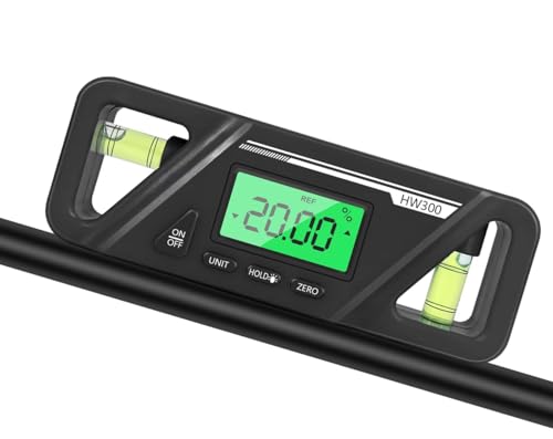 Digitale Wasserwaage, Neigungsmesser & Wasserwaage - LCD Display Digital Winkelmesser Level Meter Werkzeug, Digital Wasserwaage Meter mit 90° Reichweite und Magnetfuß von Omana