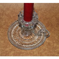Alter Kerzenleuchter Aus Glas, Glasleuchter Alter Kerzenleuchter Aus Glas, Glasleuchter von OmasVintageDE