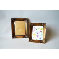 Antike Fotorahmen Mit Gewölbtem Glas Z Antike Fotorahmen Mit Gewölbtem Glas Z von OmasVintageDE