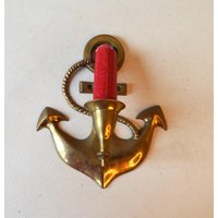 Vintage Messing Anker Als Wandkerzenleuchter von OmasVintageDE