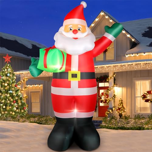 Omdekor 10FT Großer Aufblasbarer Weihnachtsmann mit Grüner Geschenkbox, IP44 Wassergeschützt Aufblasbare Weihnachtsdeko, 300CM LED-Weihnachtsdekoration für Garten mit Erdankern Omdekor 10FT Großer Aufblasbarer Weihnachtsmann mit Grüner Geschenkbox, IP44 Wassergeschützt Aufblasbare Weihnachtsdeko, 300CM LED-Weihnachtsdekoration für Garten mit Erdankern von Omdekor