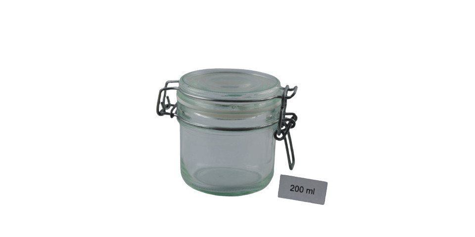 Omega Einmachglas Omega Drahtbügelglas 200 ml 8,3x8,5 cm, Metall Omega Einmachglas Omega Drahtbügelglas 200 ml 8,3x8,5 cm, Metall von Omega