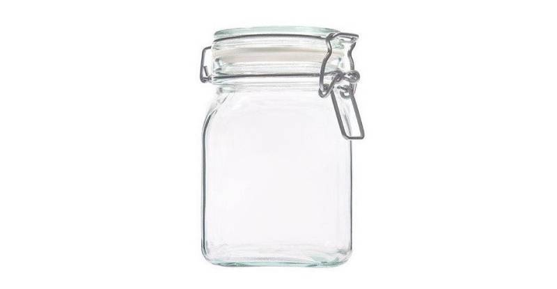 Omega Einmachglas Omega Drahtbügelglas 750 ml 10 x 10 x 14,2 cm, Metall von Omega