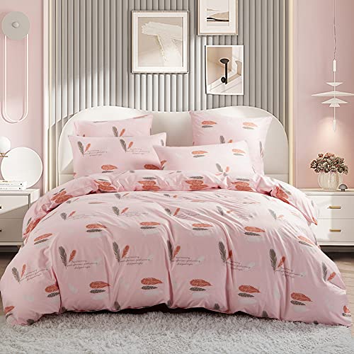 Omela Bettwäsche 135x200 Rosa Federn Mädchen Kinder Bettbezug 2 Teilig Microfaser Einzelbett Bettgarnitur mit Reißverschluss und Kissenbezug 80x80 cm Omela Bettwäsche 135x200 Rosa Federn Mädchen Kinder Bettbezug 2 Teilig Microfaser Einzelbett Bettgarnitur mit Reißverschluss und Kissenbezug 80x80 cm von Omela