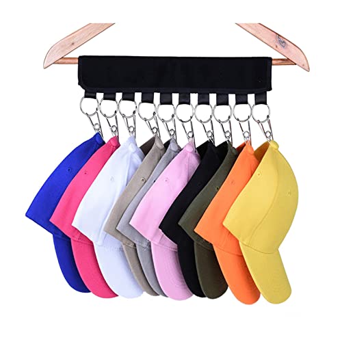 1 Pack Hut Organizer Kleiderbügel, 10 Baseball Cap Halter, Hutablage für Schrank Ändern Sie Ihren Stoff Kleiderbügel in Cap Organizer Kleiderbügel Halten Hüte sauberer als EIN Huthalter Sie Ihre von Omenlucker