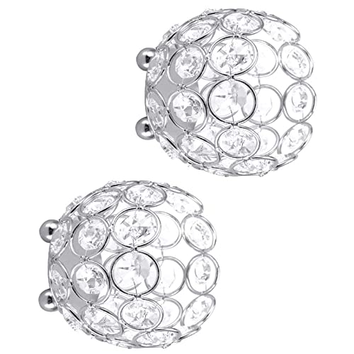 2er Set Silber Kerzenhalter Kristall Glas KerzenstäNder Teelichthalter Dekoration FüR Hochzeit Party Wohnzimmer 8x7cm 2er Set Silber Kerzenhalter Kristall Glas KerzenstäNder Teelichthalter Dekoration FüR Hochzeit Party Wohnzimmer 8x7cm von Omenlucker