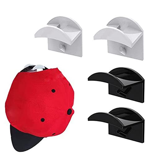 4 Stück Selbstklebende Hut Organizer Hut-Halter Hut-Haken Huthaken Huthalter Kappenhaken Kleiderhaken für die Wandmontage, Kein Bohren,Wandmontage von Omenlucker