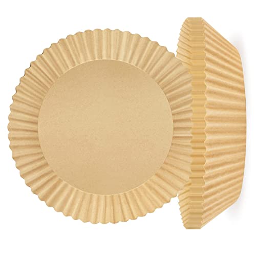 Backpapier Antihaft 100 Stück Luftfritteuse Einweg Papier Liner Luftfritteuse Pergamentpapier Rund Antihaft Einweg Pergamentpapier 6.3in für Bratpfanne Ofen Mikrowelle Zubehör von Omenlucker