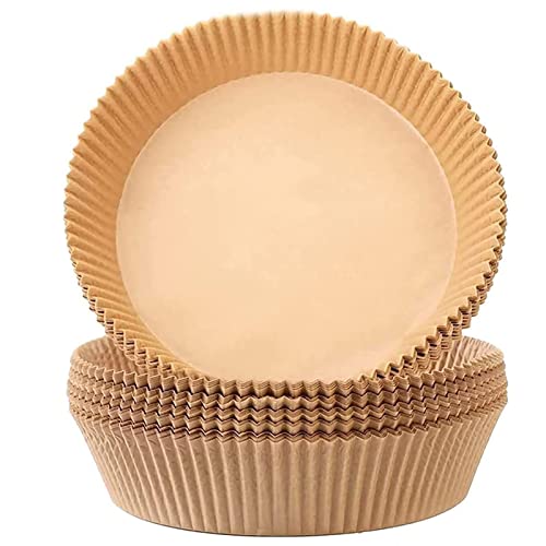 Backpapier für heißluftfritteuse Luftfritteuse Pergamentpapier 16cm Rund 50 Stück Antihaft Einweg Wasserdicht Ölfest Backpapier Liner für Ofen Mikrowelle Heißluftfritteuse Bratpfanne von Omenlucker