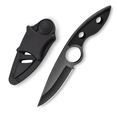 Omesio kleines Jagdmesser, kleines Gürtelmesser mit stabiler Scheide - mini EDC Messer, Geschenke für den Outdoor-Angler und Camping-Sportler. von Omesio