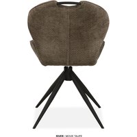 OMG Design Esszimmerstuhl "River" (Set) 2 Stk. Stoff Drehstuhl mit auto-return, mit Handgriff von Omg Design