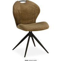 OMG Design Esszimmerstuhl "River" (Set) 2 Stk. Stoff Drehstuhl mit auto-return, mit Handgriff von Omg Design