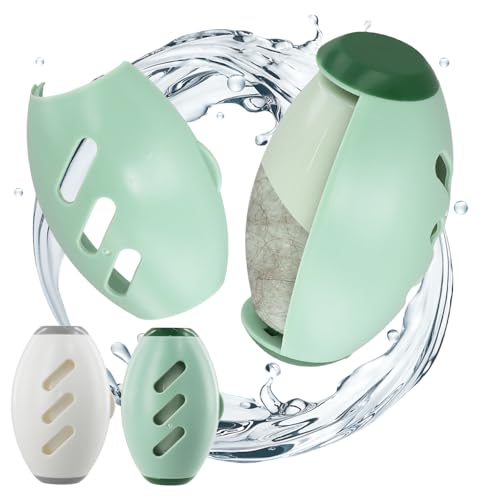 2 Stück Waschbare Fusselrolle Tierhaarentferner, Wiederverwendbarer Gel-Fusselroller für Kleidung, Tierhaare, Sofas, Teppiche, Tragbarer Kleberoller für Reisen und Zuhause (Grün/Weiß) von Ominelu