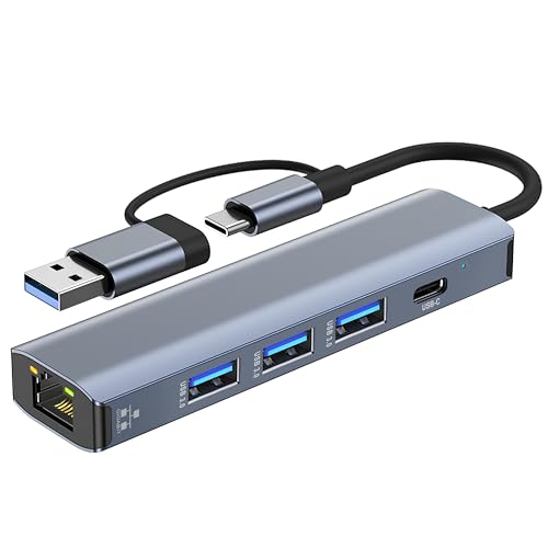 USB LAN Adapter 1000M, USB-C auf Ethernet Adapter RJ45 Gigabit Netzwerkadapter, USB-C Hub ethernet mit 3 *USB 3.0 & 1 *Type-C Ports für MacBook XPS Surface Pro Linux Chromebook, usw USB LAN Adapter 1000M, USB-C auf Ethernet Adapter RJ45 Gigabit Netzwerkadapter, USB-C Hub ethernet mit 3 *USB 3.0 & 1 *Type-C Ports für MacBook XPS Surface Pro Linux Chromebook, usw von Omivine