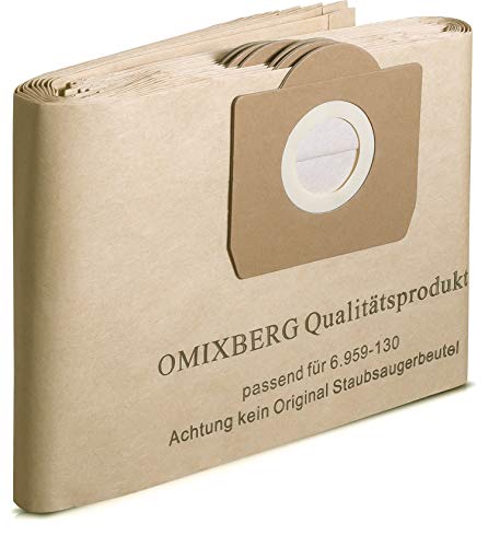 Omixberg Staubsaugerbeutel passend für Kärcher 6.959-130.0, Filterbeutel, Staubsaugerbeutel, 10 Stück, 6 959 130 0 von Omixberg