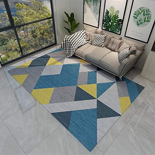 Ommda Teppiche Modern Designer Rechteckig für Wohnzimmer Geometrische Muster Teppich Anti Rutsch Teppiche für Schlafzimmer 120x160cm von Ommda