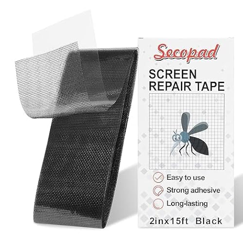 Omnikryp Fliegengitter Reparaturband 5 cm X 5 m, Fiberglas Maschen Fliegengitter Reparatur Set, Türen Fenster Insektenschutz Reparaturband von Omnikryp