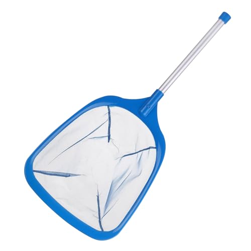 Omnikryp Pool Kescher, 62 cm Teichkescher mit Griff, 15 cm Tief Poolkescher Feinmaschig, Poolreinigung Bodenkescher mit Glatte Grenze, Skimmer Netz für Pools Springbrunnen Teiche Wellnesszentren von Omnikryp