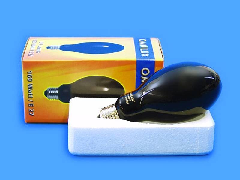 B-Ware Omnilux Uv Lampe E27 160 W Schwarzlichteffekt Spezialleuchtmittel 2 Stück von Omnilux