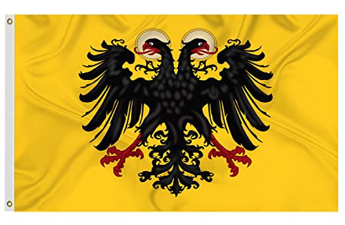 Flagge des Heiligen Römischen Reiches, 90 x 150 cm, aus glänzendem Stoff, Seide, lebendige Farben und lichtbeständig, doppelt genäht, bedruckt, Königreich, Deutschland, Dekoration, Geschenk, Hof, Flagge des Heiligen Römischen Reiches, 90 x 150 cm, aus glänzendem Stoff, Seide, lebendige Farben und lichtbeständig, doppelt genäht, bedruckt, Königreich, Deutschland, Dekoration, Geschenk, Hof, von Omnisexual
