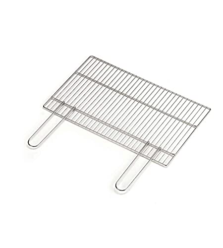 Ompagrill Grillgitter Grillrost für Grill, Kamin, Rundgriffe, zusammenklappbar, 68 x 40 cm von Ompagrill