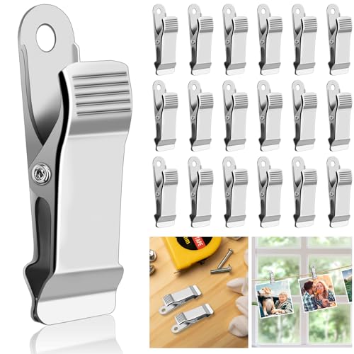 Omsscun 20 Stück Metall Klemmen, Klein, Federklemme Clamps, 1/2 Zoll Breite Mini Krokodilklemmen, Vorhang Klammer, Wäscheklammern, Multifunktionale Rutschfeste Clip von Omsscun