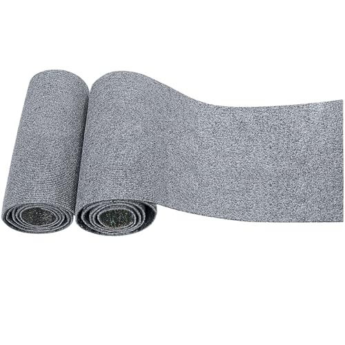 Omtofo 2 Stück Kratzmatte Selbstklebend, 200cmx40cm Kratzschutz Sofa Katze, Trimmbare Kratzschutz Wand, DIY Katzenkratzmatte für Katzen Bäume Möbel Kratzbäume Schutz, Grau von Omtofo