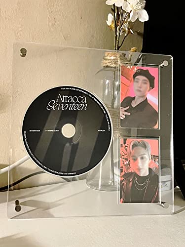 Omxiloyi -Kpop Acryl-Album CD/Fotokarten-Präsentationsständer für 2 Fotokarten, transparentes Regal, Fotokarten-Display-Rahmen, Fotokartenhalter von Omxiloyi