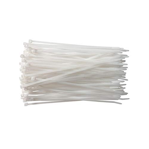 100 Stück Kabelbinder – 250 mm x 4,8 mm – hochwertige Nylon-Kabelbinder (100 Stück, naturfarben) von On1shelf