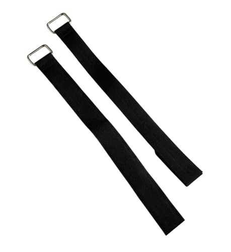 2er-Pack Heavy-Duty-Metallschnalle Klettverschluss Kabelbinder wiederverwendbare Gurte, schwarz von On1shelf