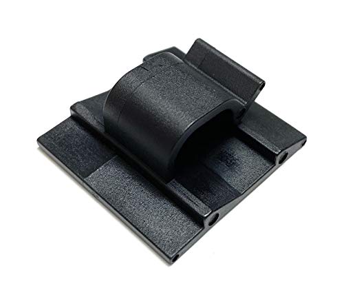 50 Stück Kabelhalter, Schreibtisch Kabelführung Kabel Organizer Kabelclips Selbstklebend Kabelklemmen Kabelmanagement (8 mm, schwarz) von On1shelf