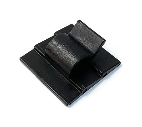 50 Stück Kabelhalter, Schreibtisch Kabelführung Kabel Organizer Kabelclips Selbstklebend Kabelklemmen Kabelmanagement (5 mm, schwarz) von On1shelf