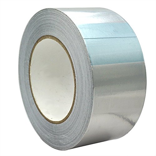 50m x 72mm breit Aluminiumband Aluminium Klebeband Aluminiumklebebänder selbstklebend, 1 Rolle in silber von On1shelf