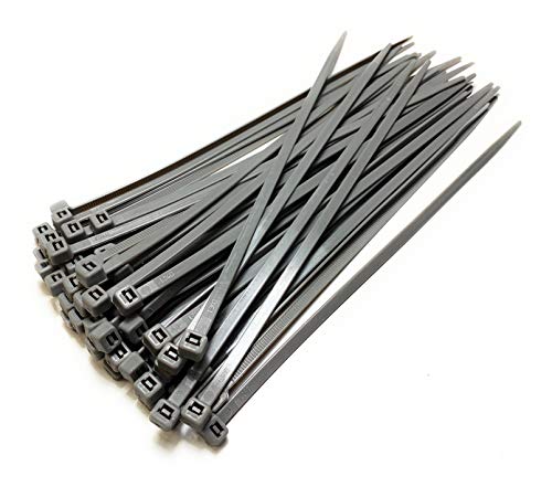 Kabelbinder – 200 mm x 4,8 mm – 20,3 cm Premium-Kabelbinder – Nylon-Kabelbinder (grau) von On1shelf