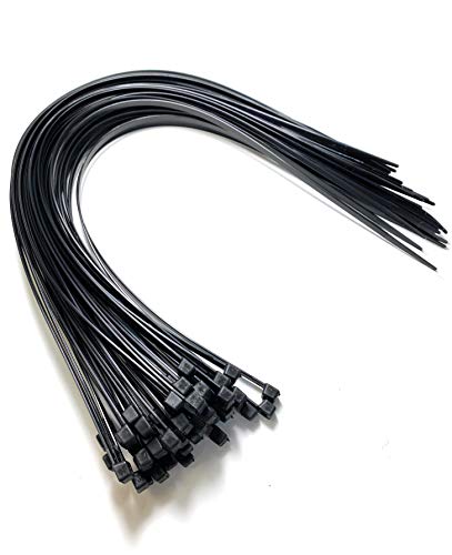 Kabelbinder – 450 mm x 4,8 mm – extra lange Kabelbinder – hochwertige Nylon-Kabelbinder (200 Stück, schwarz) von On1shelf