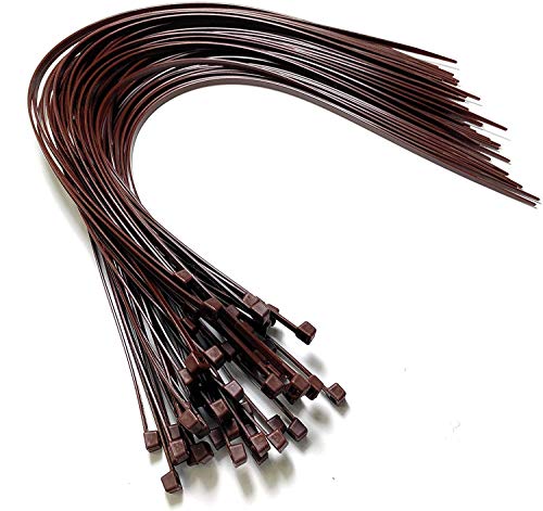 Kabelbinder – 450 mm x 4,8 mm – extra lange Kabelbinder – hochwertige Nylon-Kabelbinder (50, braun) von On1shelf