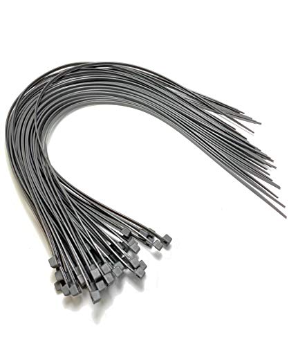 Kabelbinder – 450 mm x 4,8 mm – extra lange Kabelbinder – hochwertige Nylon-Kabelbinder (50, grau) von On1shelf