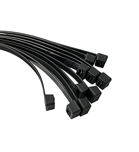 On1shelf® Kabelbinder, 650 mm x 12 mm, Premium-Kabelbinder, starker und langer Nylon-Kabelbinder (50, schwarz) von On1shelf