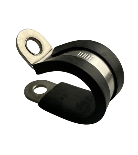 On1shelf 10 x 37 mm gummierte P-Clips Schlauchschelle Edelstahl – Premium-Qualität On1shelf 10 x 37 mm gummierte P-Clips Schlauchschelle Edelstahl – Premium-Qualität von On1shelf